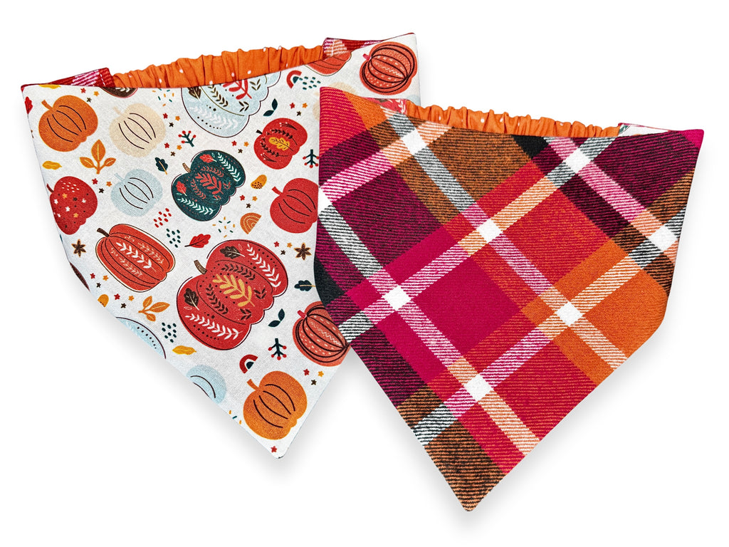 Pumpkin Plaid Bandana